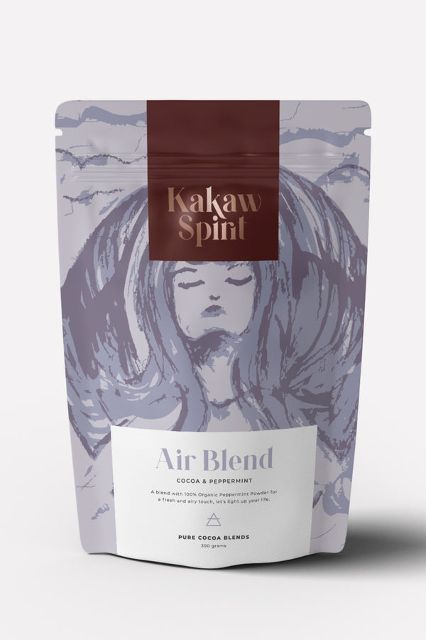 Organic Cocoa Blend with peppermind front packaging